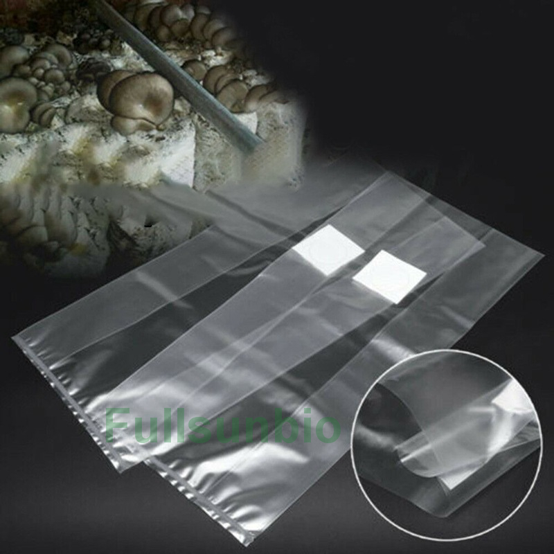 Custom Mushroom Growing Bag Bulk Plastic Polypropylene Filter Breathable Isolation Bacterial Mushroom Cultivation Bag