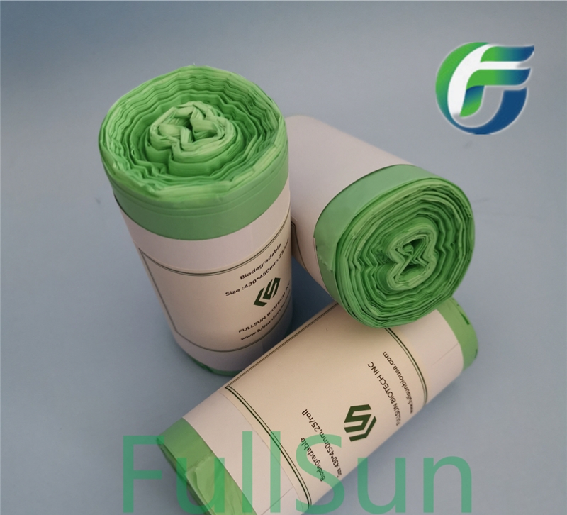 100% Fully Biodegradable Plastic Shopping Garbage Trashbin/Can Compostable Food Packaging Bag TUV CE13432 Kitchen Printed Handbag Drawstring Bag