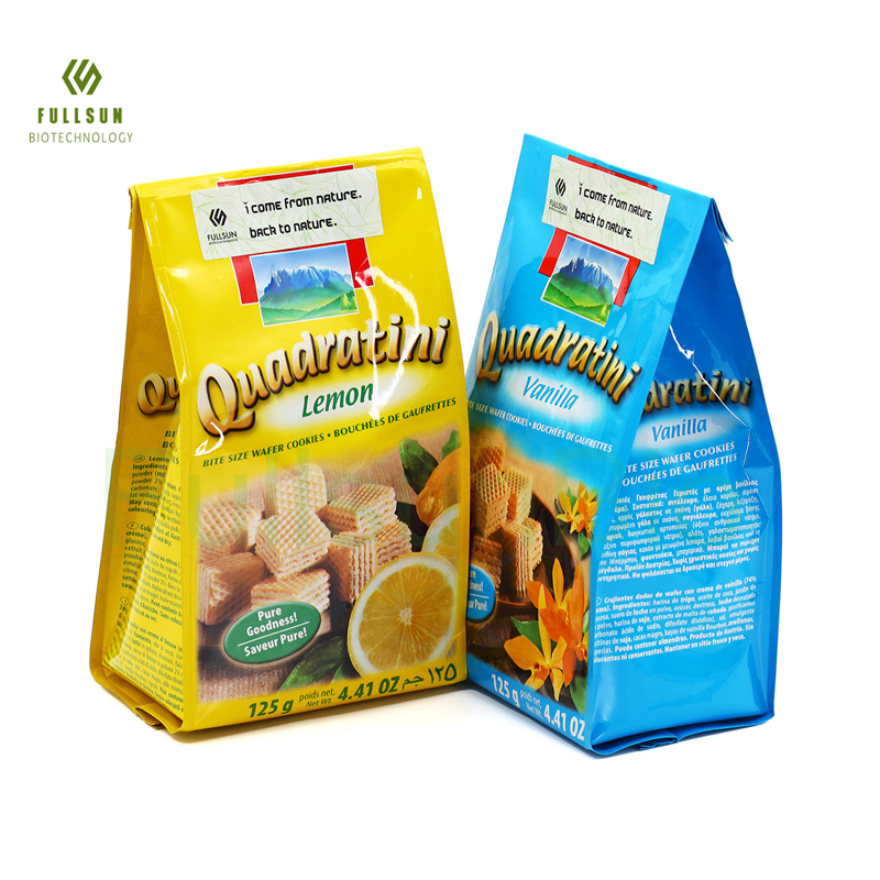 Custom Drawstring Biodegradable Compostable Stand up Pouch with Zipper for Tea/Bread/Food/Coffee